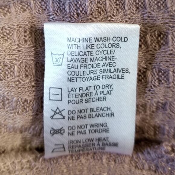 Chaser Keelia Blush Split Neck Thermal Knit Top Size M - Picture 10 of 10